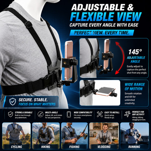 Chest mount harness strap - mount,