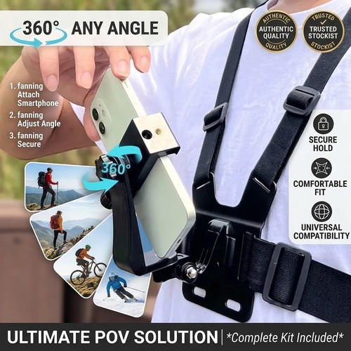 Chest mount harness phone - mount,