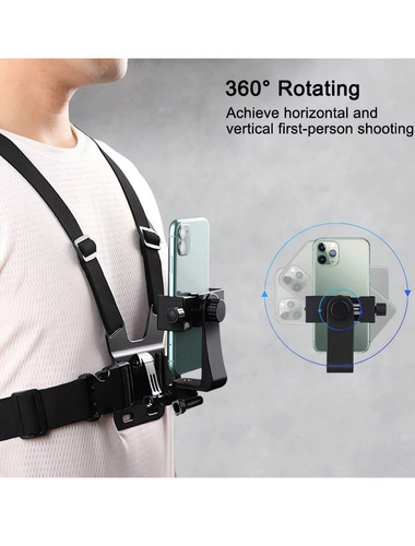 Smartphone chest strap mount - chest,