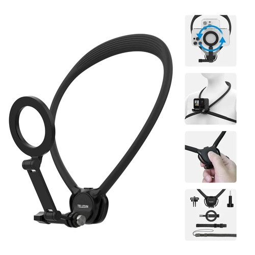 Magnetic neck mount phone - magnetic,